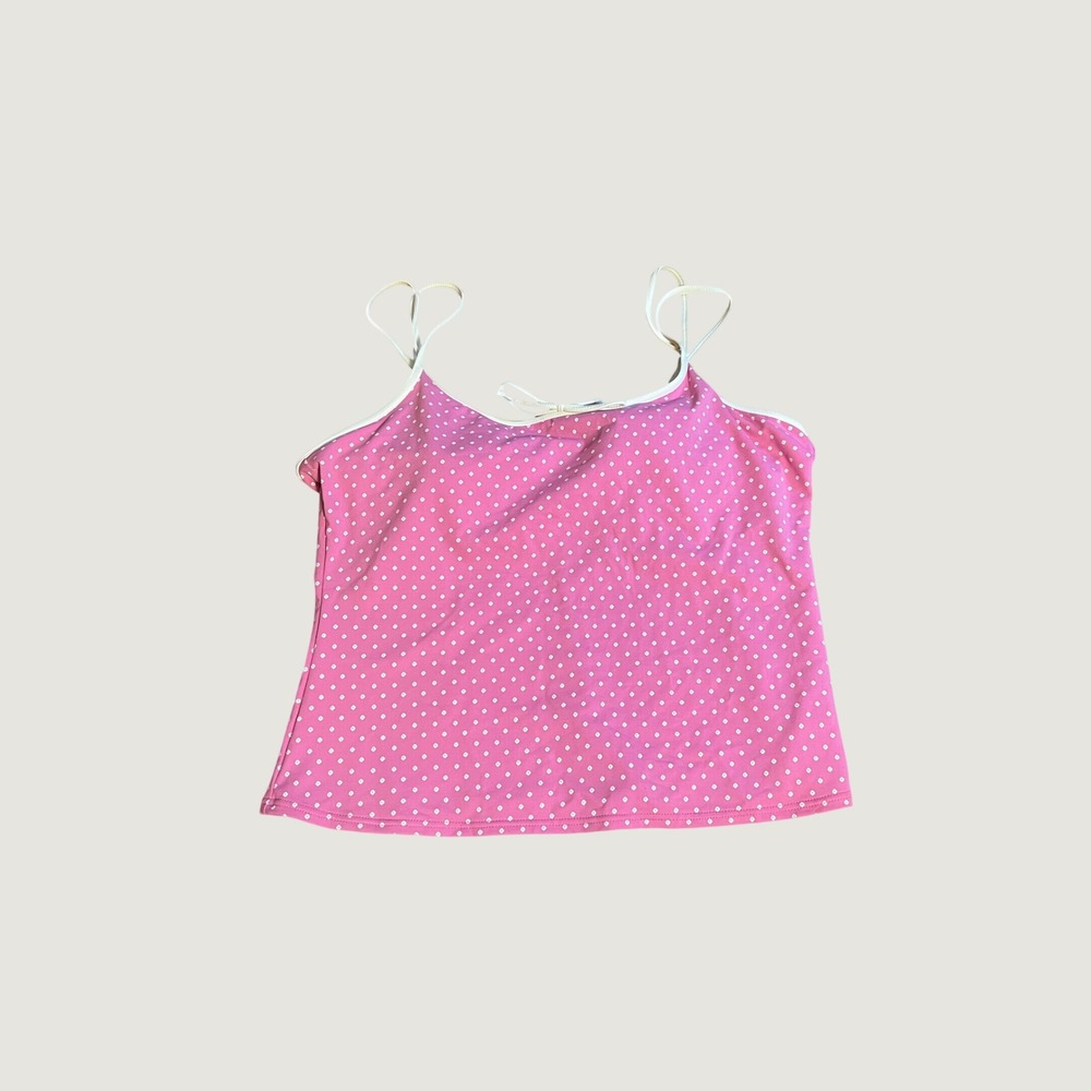 Miraclesuit Pink Polka Dot Tankini Swim Top Size 18 19311403 TPN NWT New